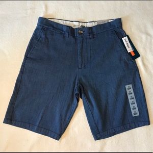 Unworn navy blue men’s dress shorts